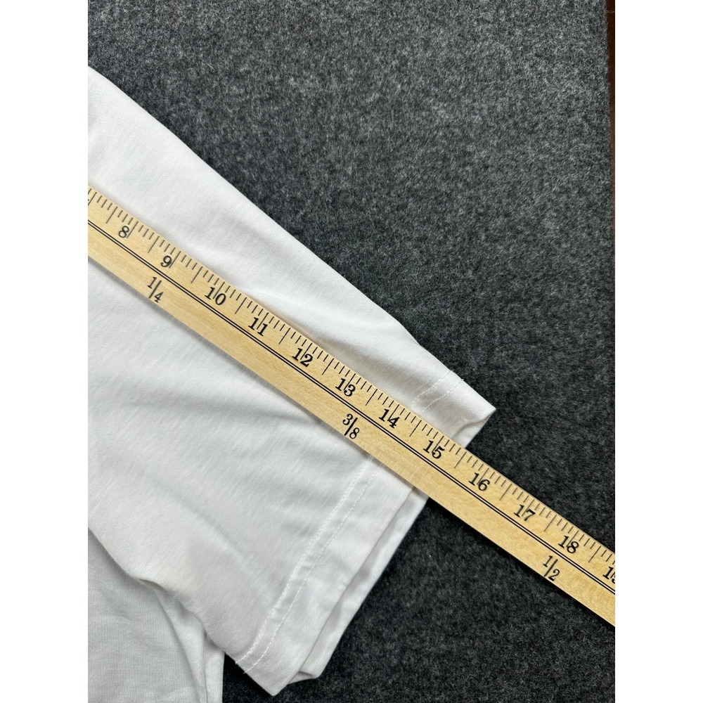 TravisMathew Mens XL White Pima Cotton Blend Geometric Stripe Golf Polo Shirt - Picture 6 of 8